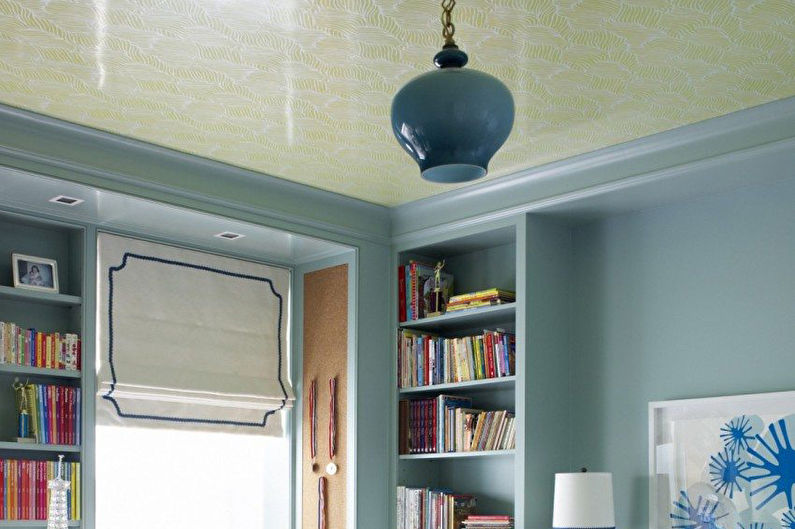 Stretch ceilings with drawings in the bedroom