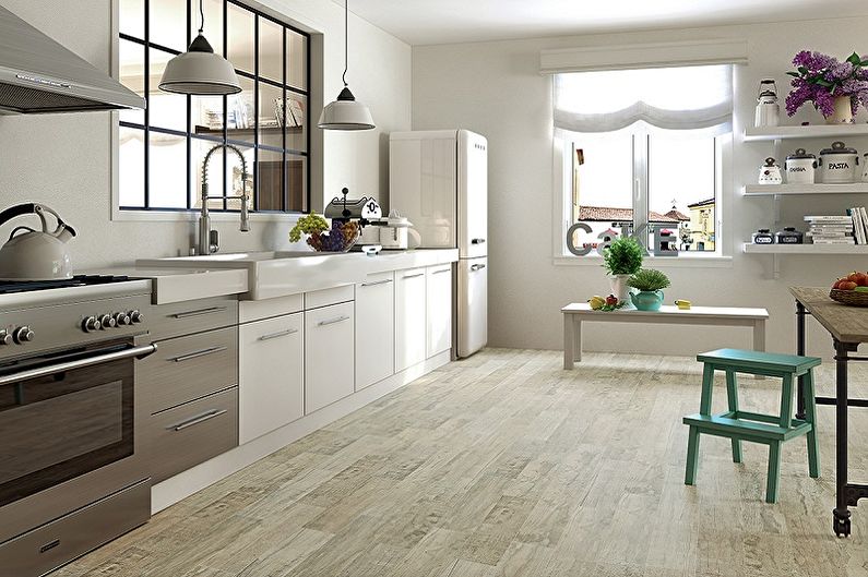 Küchendesign 15 qm - Bodenbelag