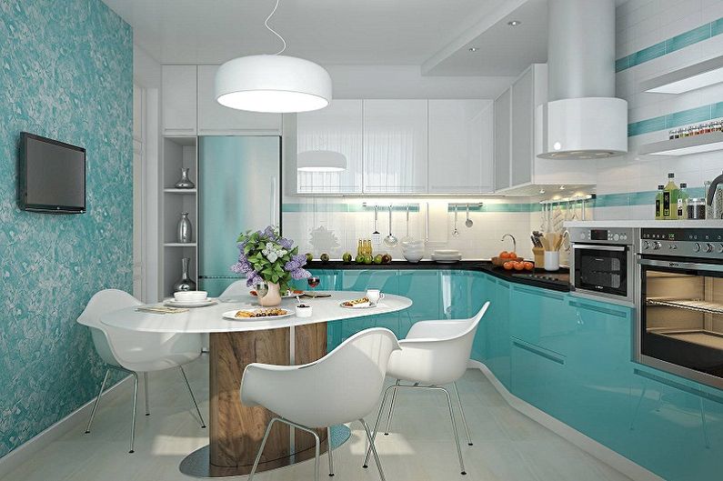 Küchendesign 15 qm - Wanddekoration