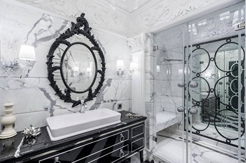 Classic style bathroom with shower