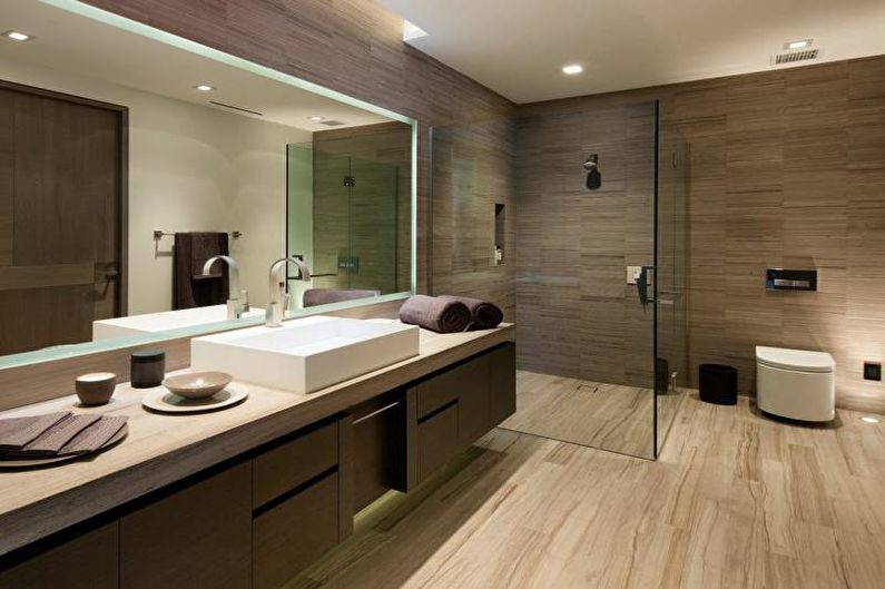 Decorating the bathroom with shower - Ceramic tiles