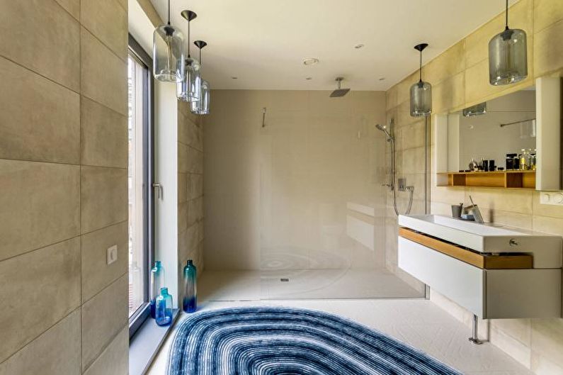 Bathroom with shower - interior design photo