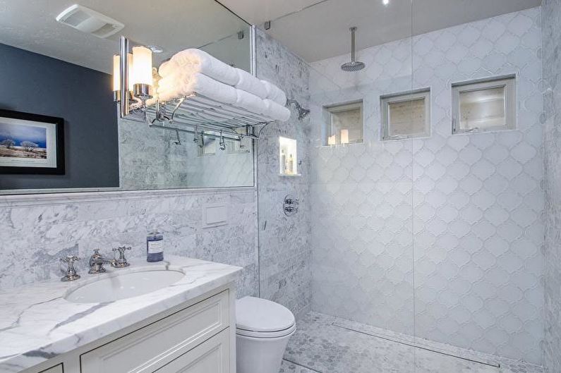 Bathroom with shower - interior design photo