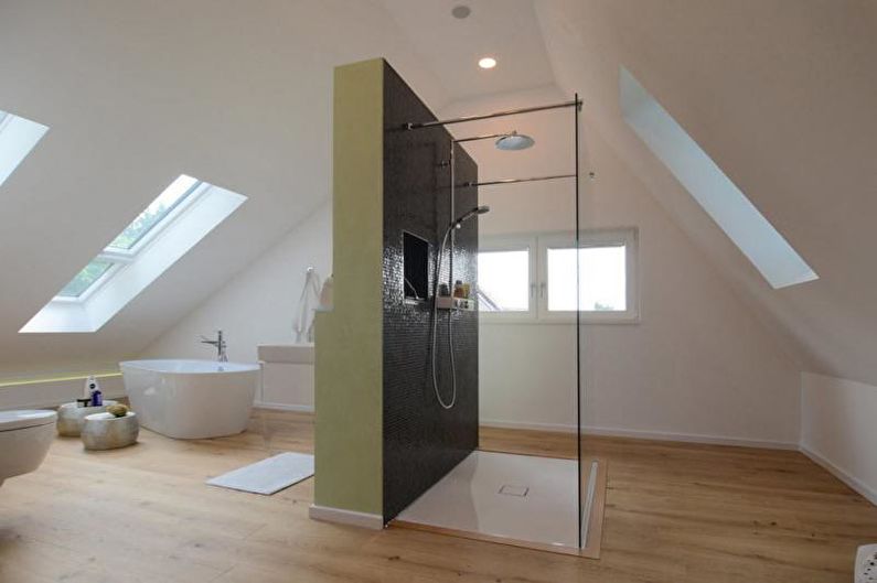 Bathroom with shower - interior design photo