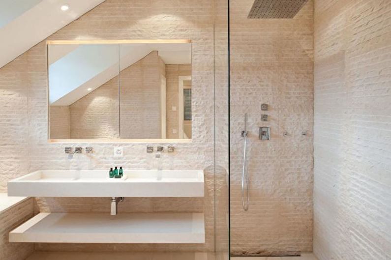 Bathroom with shower - interior design photo