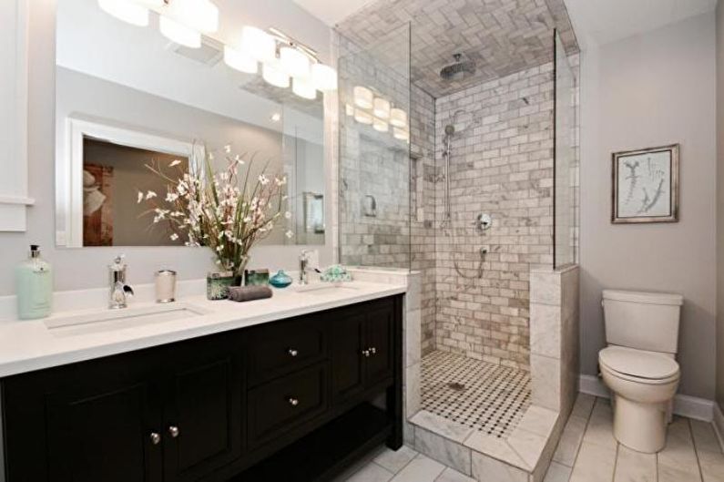 Bathroom with shower - interior design photo