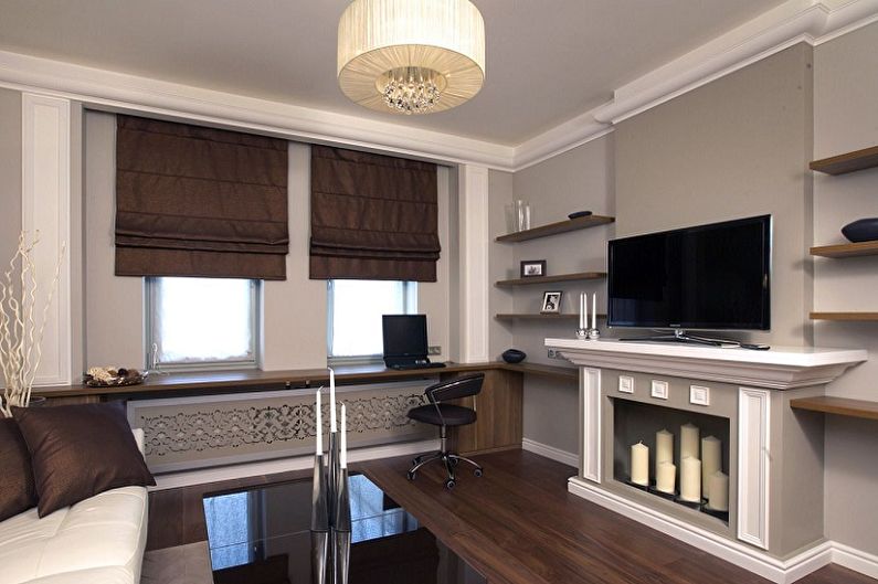 False fireplace in the interior