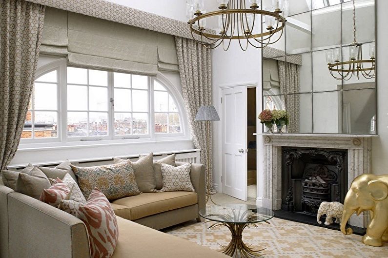 Roman curtains and modern style
