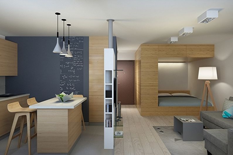 Layout of a studio apartment - Studio apartment
