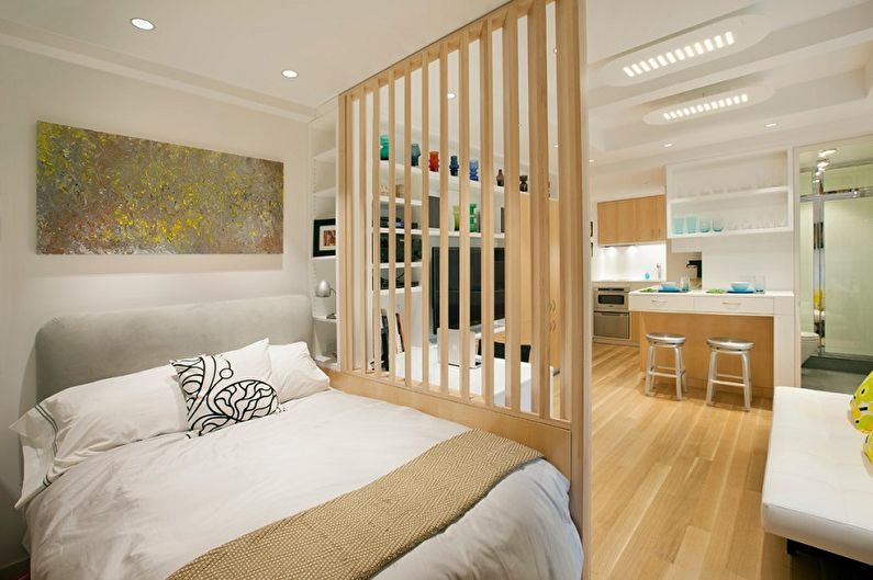 Layout of a studio apartment - Zoning