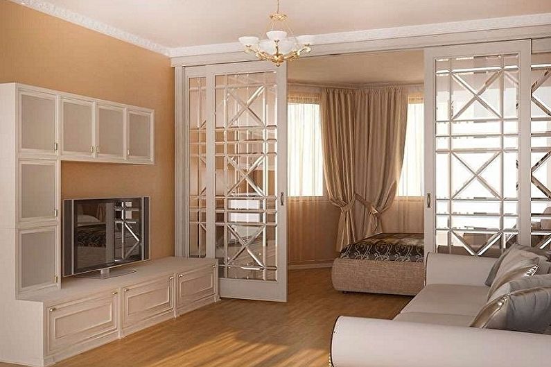 Layout of a studio apartment - Zoning