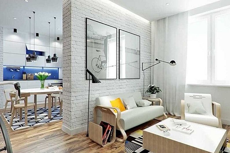 Layout of a One-Room Apartment - Ideas to Save Space