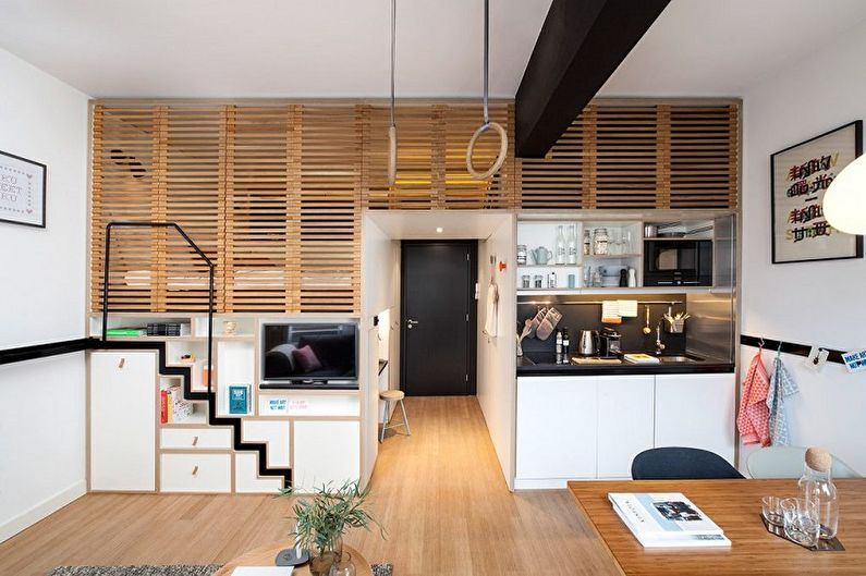 Layout of a One-Room Apartment - Ideas to Save Space