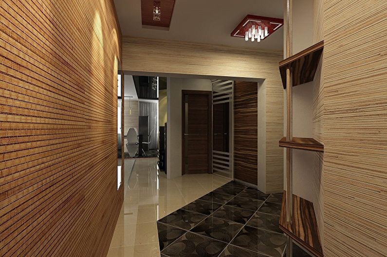 Corridor Design in the Apartment - Floor Finish