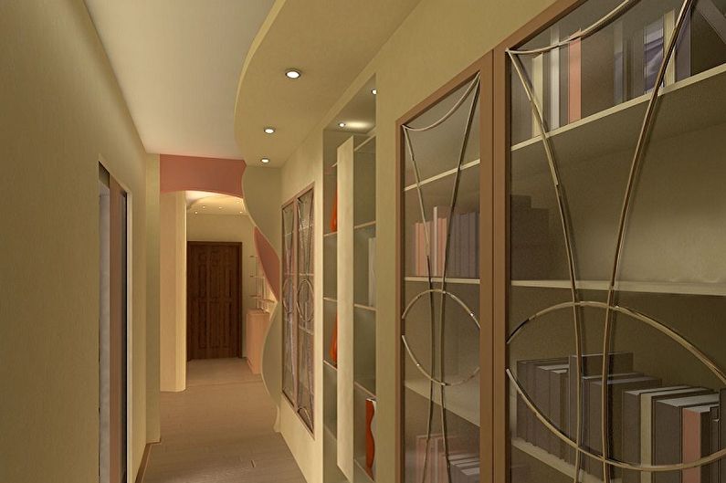 Corridor Design in the Apartment - Ceiling Finish