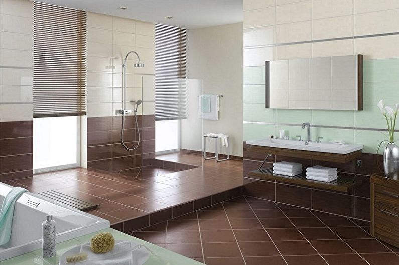 Types of floor tiles for the bathroom - Tile without enamel