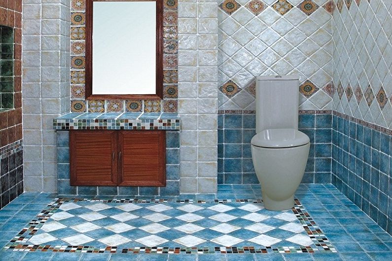 Types of floor tiles for the bathroom - Glazed tiles
