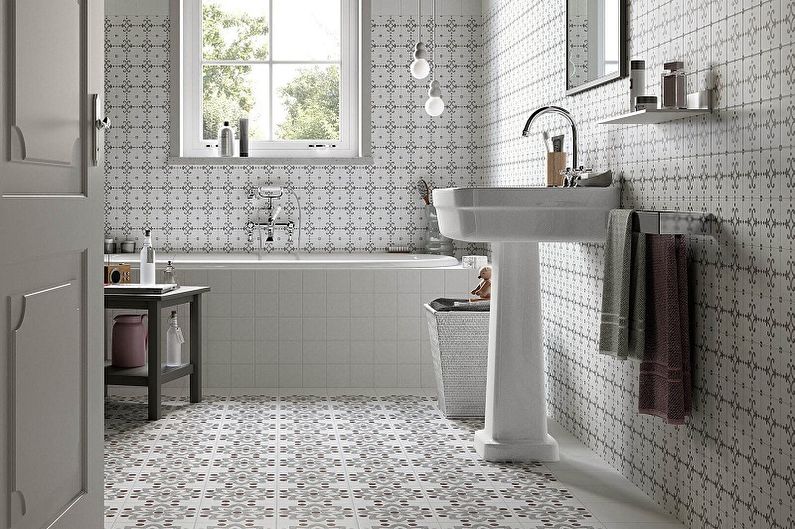 Types of floor tiles for the bathroom - Metlakh tile