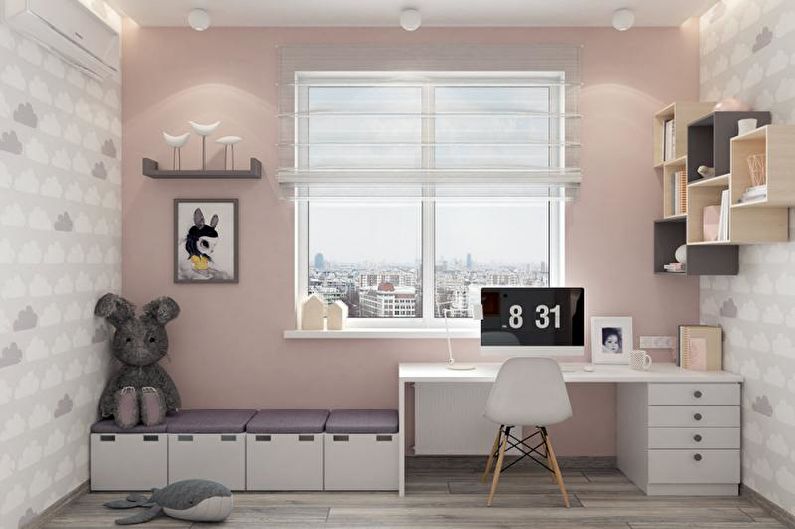Pink Scandinavian-style nursery - Interior Design