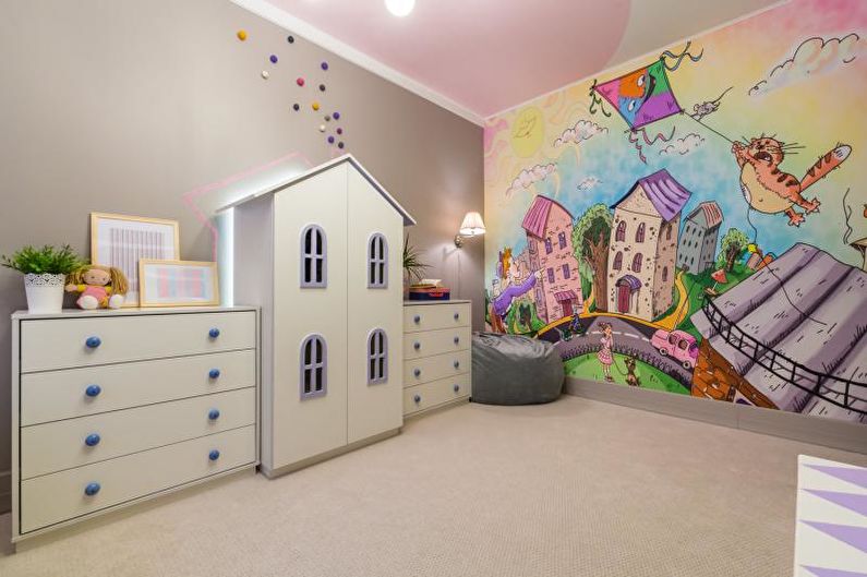 Pink Kids Room Design - Floor Finish