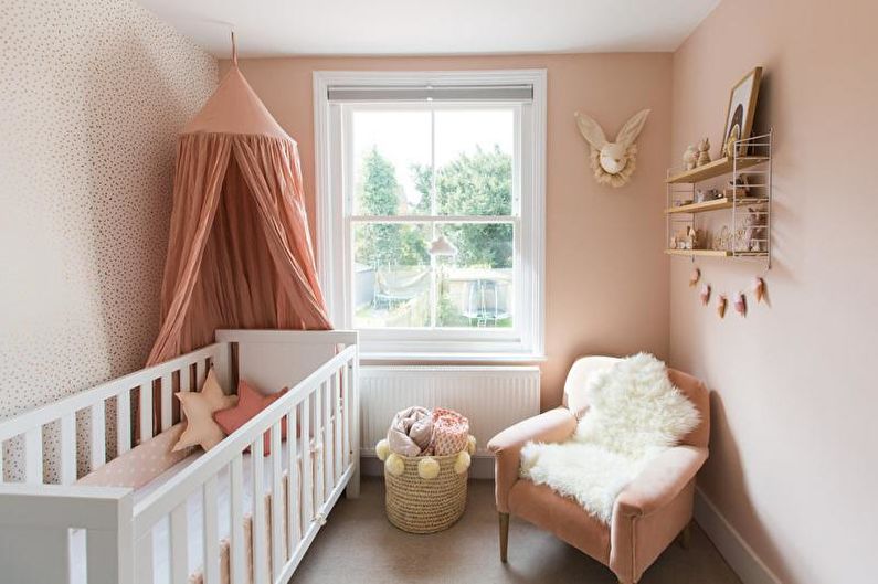 Pink kids room - interior design photo