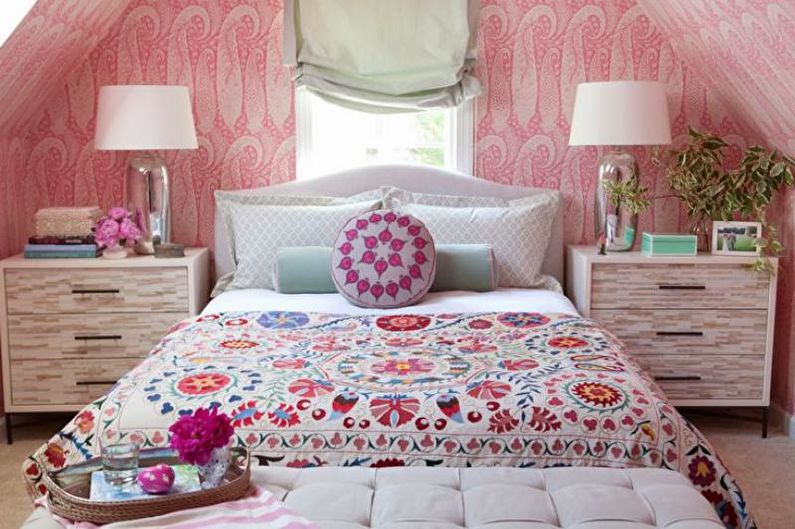 Pink kids room - interior design photo