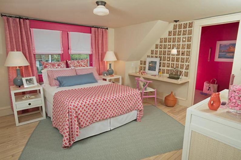 Pink kids room - interior design photo