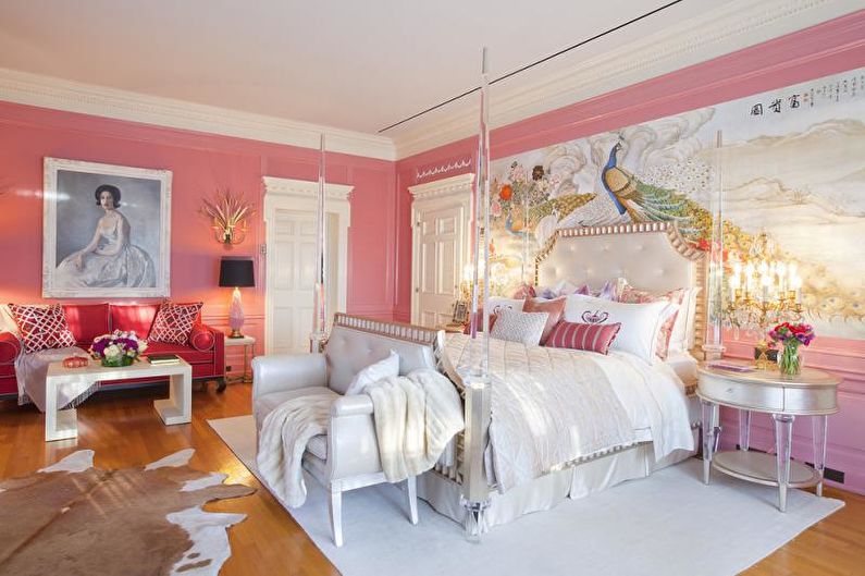 Pink kids room - interior design photo