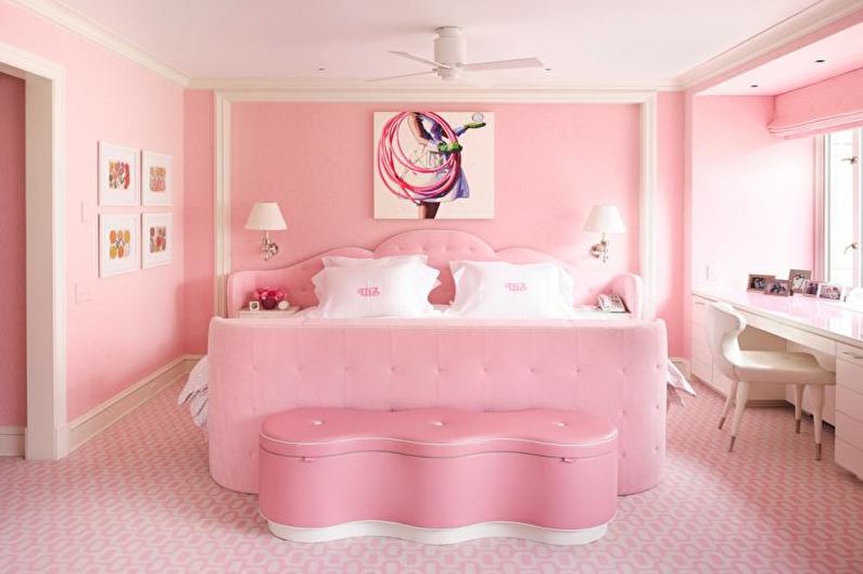 Pink kids room - interior design photo