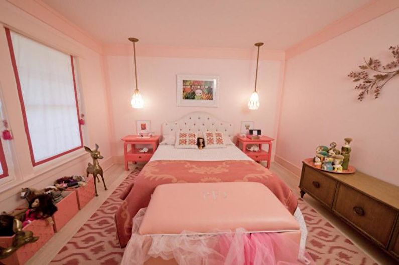 Pink kids room - interior design photo