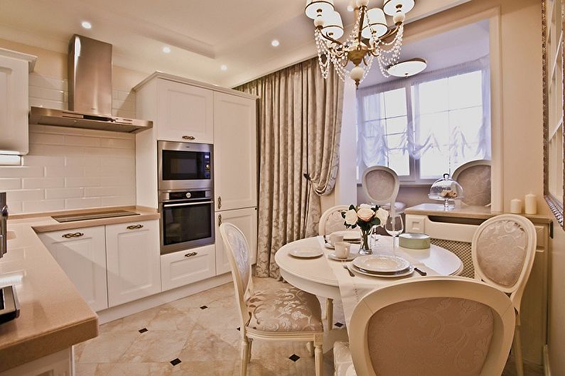 Beige kitchen - interior design photo