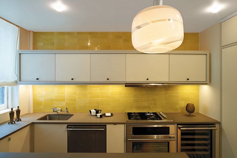 Beige kitchen - interior design photo