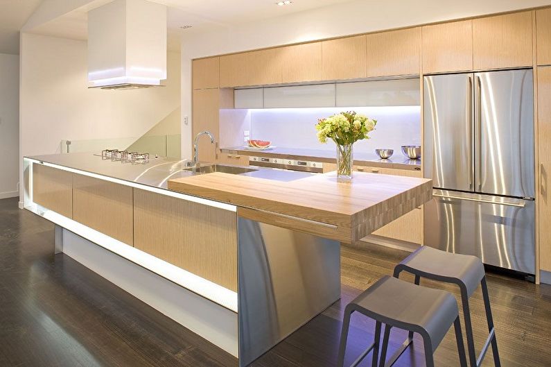Beige kitchen - interior design photo