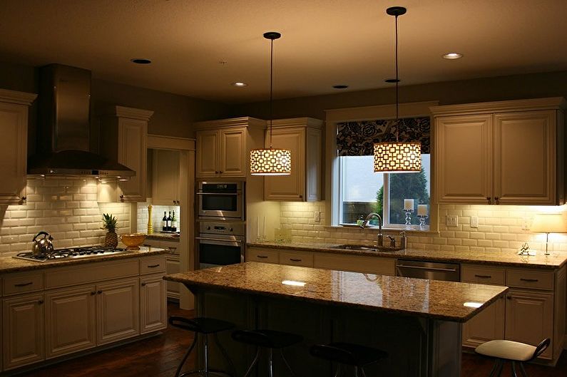 Beige kitchen - interior design photo
