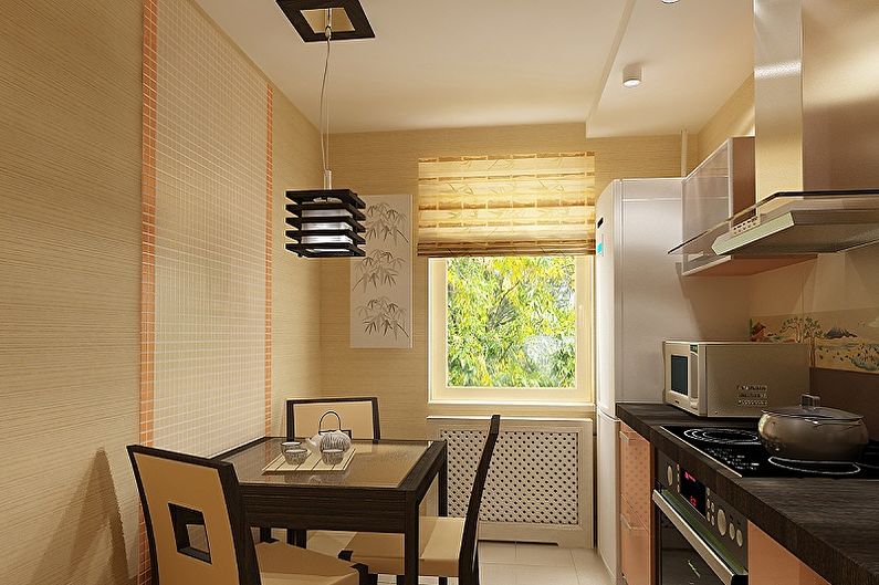 Beige kitchen - interior design photo