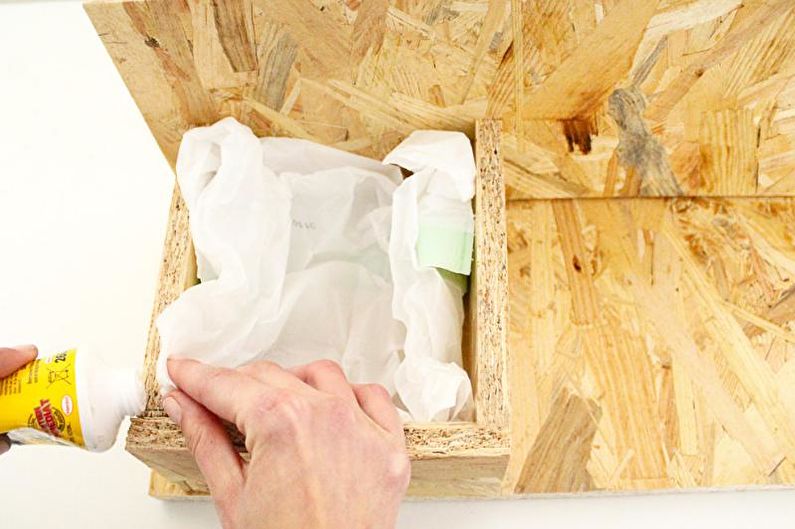 Hanging shelf with flower pots do-it-yourself
