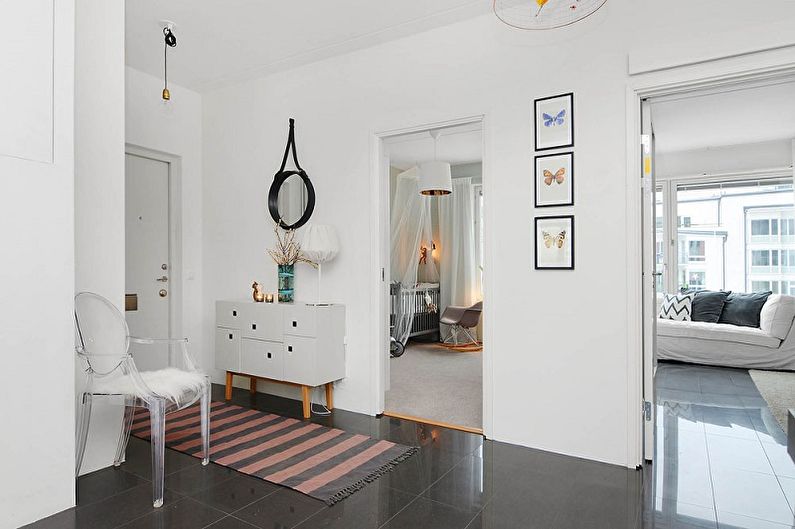 Scandinavian Style Entrance Hall Design - Wall Decoration
