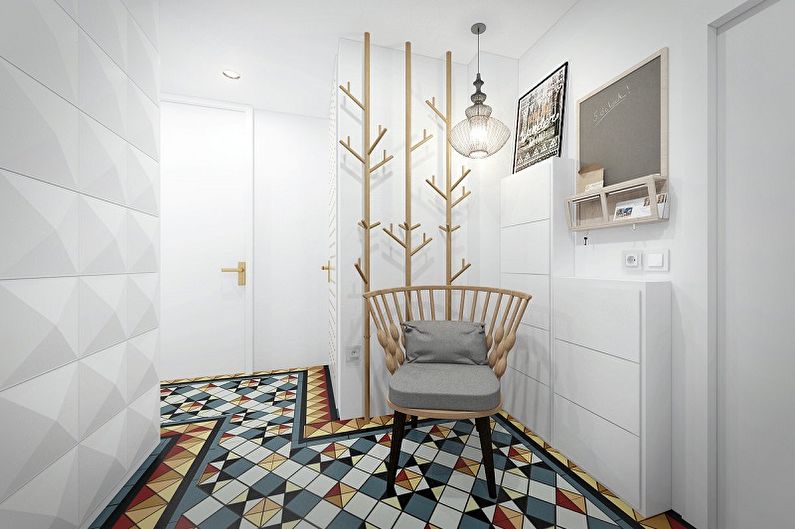 Scandinavian style hallway - interior design photo