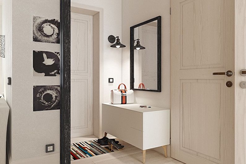 Scandinavian style hallway - interior design photo