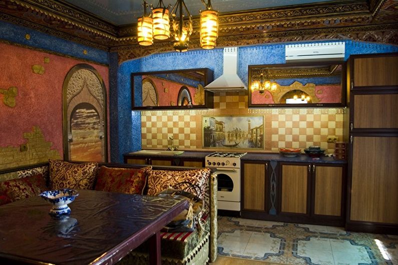 Oriental Design Kitchen Features