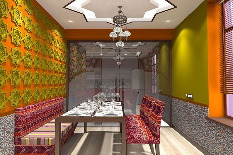 Oriental Style Kitchen Design - Wall Decoration