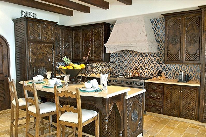 Oriental style kitchen - interior design photo