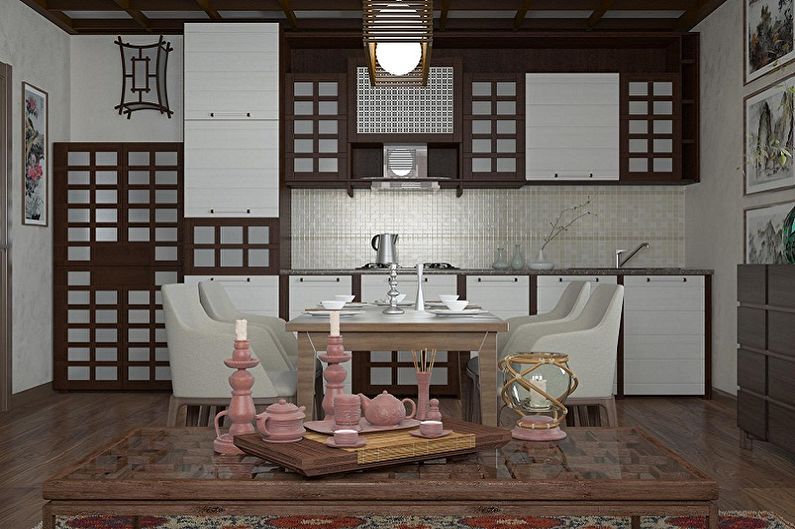 Oriental style kitchen - interior design photo