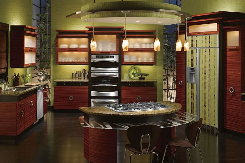 Oriental style kitchen - interior design photo