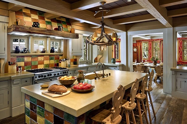 Oriental style kitchen - interior design photo