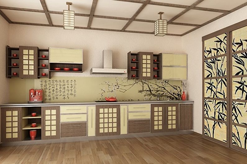 Oriental style kitchen - interior design photo