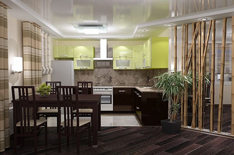 Oriental style kitchen - interior design photo