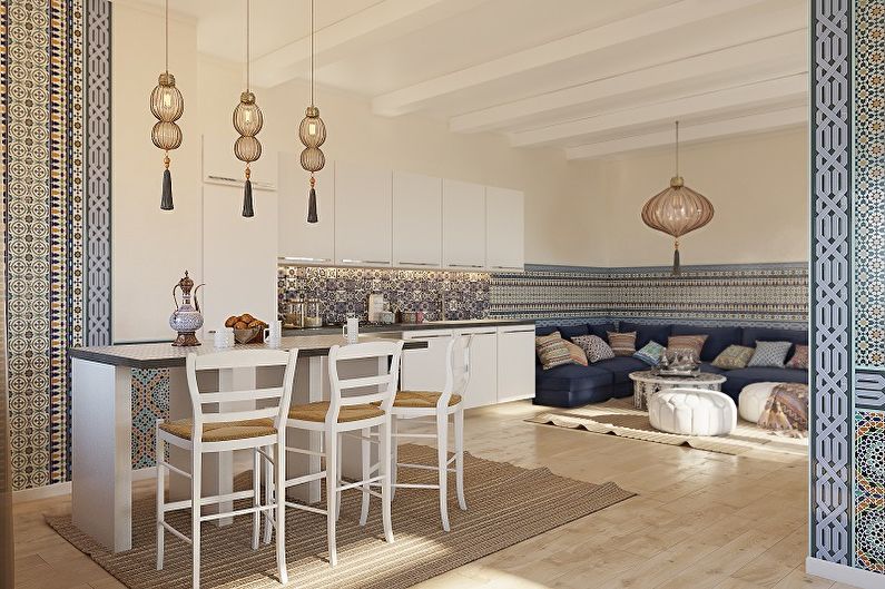 Oriental style kitchen - interior design photo