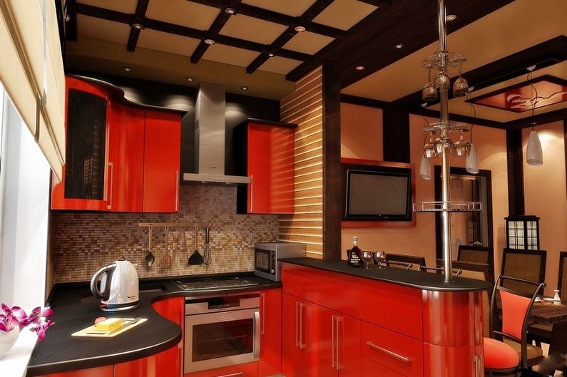 Oriental style kitchen - interior design photo