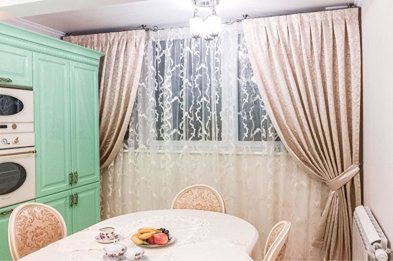 Fabric for tulle in the kitchen
